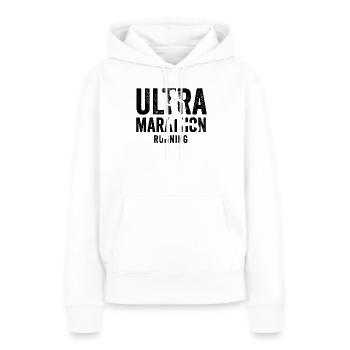 Ultramarathon - Sweat à capuche Premium bio Femme - blanc - Devant - Julia (174cm)