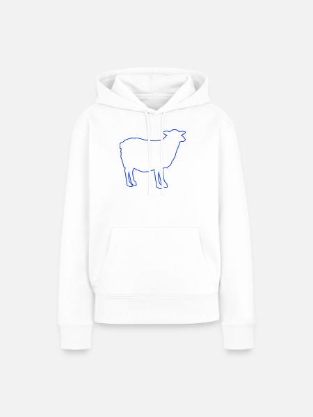 Schaf Silhouette - Frauen Premium Bio Hoodie - Weiß