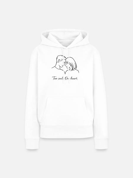 Zwei Seelen, ein Herz - Frauen Premium Bio Hoodie - Weiß