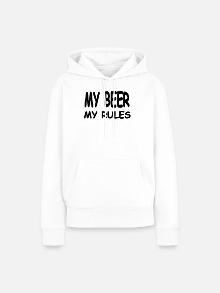 Bier - Frauen Premium Bio Hoodie - Weiß