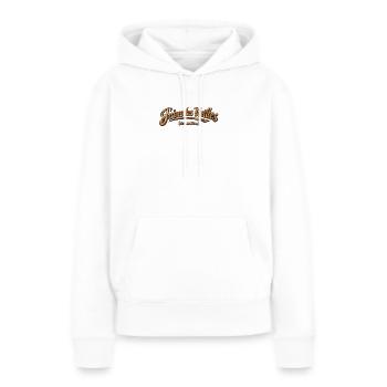 Ich mag alte rostige Lokomotiven - Frauen Premium Bio Hoodie - Weiß - Vorne - Julia (174cm)