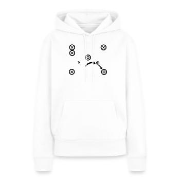Stratégie des entraîneurs tactiques de football - Sweat à capuche Premium bio Femme - blanc - Devant - Julia (174cm)