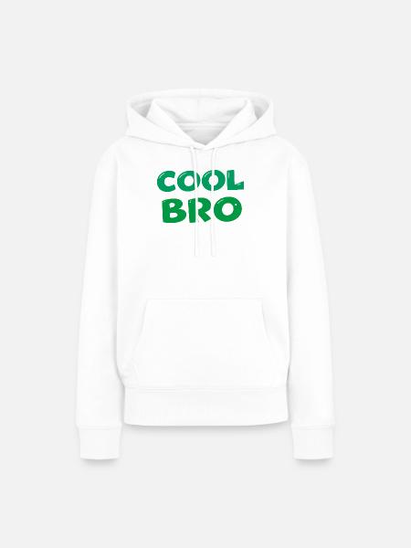 Bold Green Bro - Frauen Premium Bio Hoodie - Weiß
