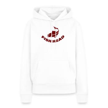 tête de poisson - Sweat à capuche Premium bio Femme - blanc - Devant - Julia (174cm)
