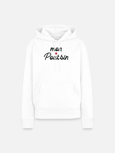 Mein Herz-Skriptkissen - Frauen Premium Bio Hoodie - Weiß