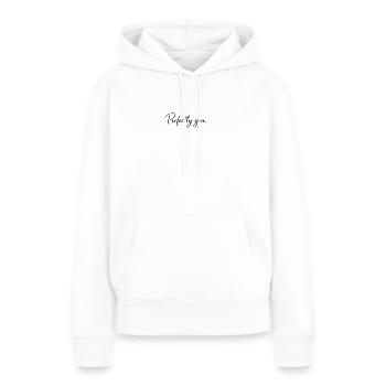 Parfaitement ton écriture - Sweat à capuche Premium bio Femme - blanc - Devant - Julia (174cm)
