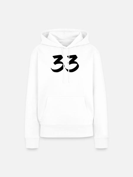 33 - Frauen Premium Bio Hoodie - Weiß