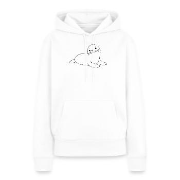 Robbe Seehund Robben Seehunde - Frauen Premium Bio Hoodie - Weiß - Vorne - Julia (174cm)