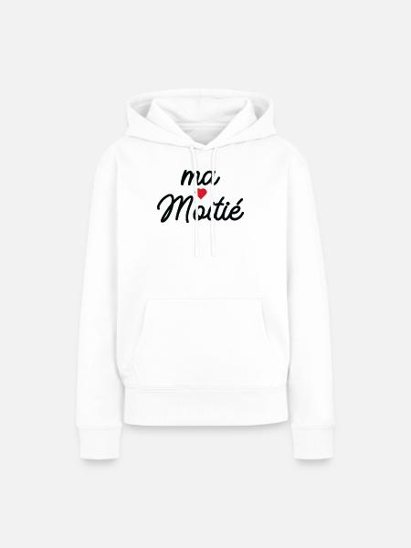 Mein Herz - Frauen Premium Bio Hoodie - Weiß