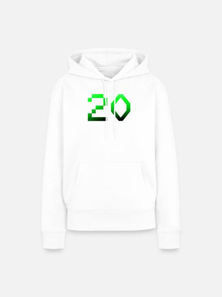 Neon Pixel 20 Retro Geometrie - Frauen Premium Bio Hoodie - Weiß
