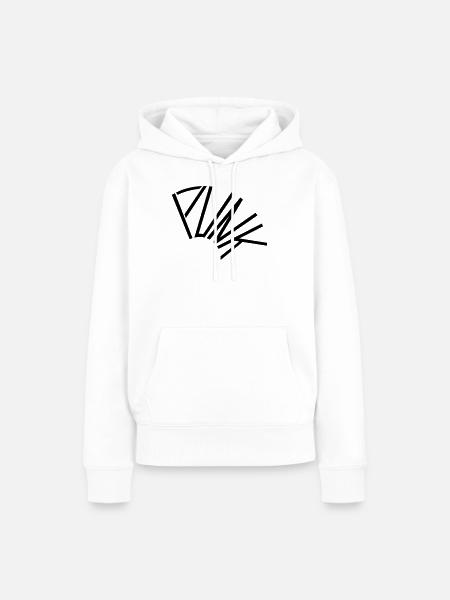 punk - Sweat à capuche Premium bio Femme - blanc
