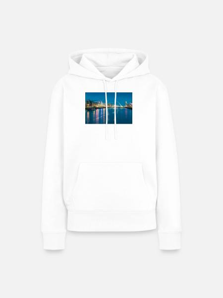 Abenddämmerung in Dublin - Frauen Premium Bio Hoodie - Weiß