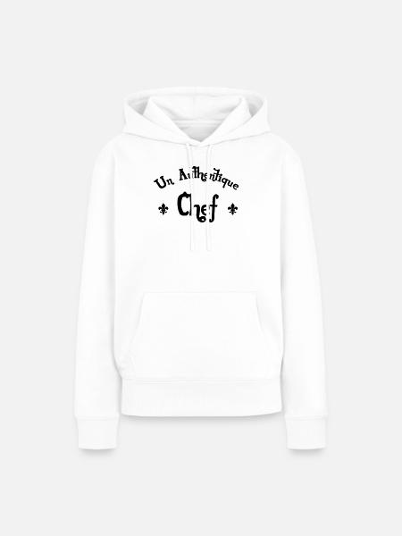 Authentischer Koch - Frauen Premium Bio Hoodie - Weiß
