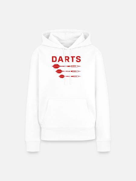 Rotes Darts Trio Design - Frauen Premium Bio Hoodie - Weiß