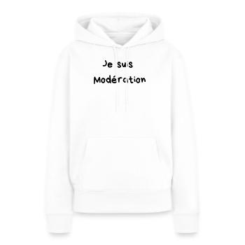 Ich trinke in Maßen – 2 - Frauen Premium Bio Hoodie - Weiß - Vorne - Julia (174cm)