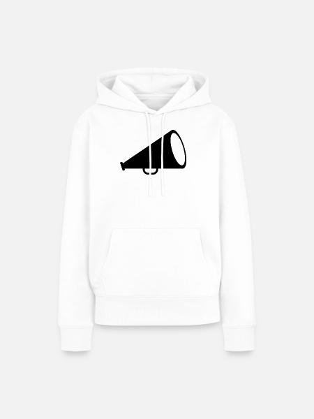 Megafon - Frauen Premium Bio Hoodie - Weiß