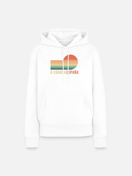 A Coruña España - Frauen Premium Bio Hoodie - Weiß