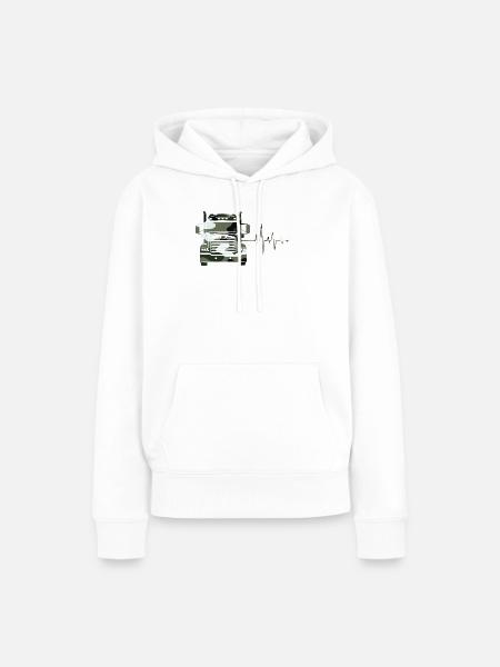 camouflage lkw - Frauen Premium Bio Hoodie - Weiß