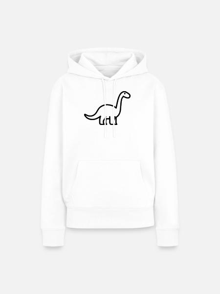 Brontosaurus - Frauen Premium Bio Hoodie - Weiß