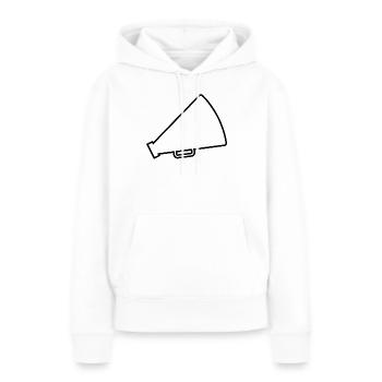 Pom-pom girl du mégaphone - Sweat à capuche Premium bio Femme - blanc - Devant - Julia (174cm)