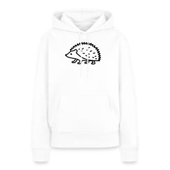 hérisson - Sweat à capuche Premium bio Femme - blanc - Devant - Julia (174cm)