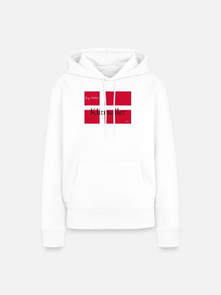 Klitmøller Danish Flag - Frauen Premium Bio Hoodie - Weiß