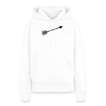 Pfeil - Frauen Premium Bio Hoodie - Weiß - Vorne - Julia (174cm)
