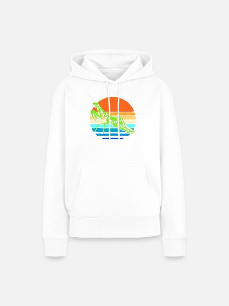 Gottesanbeter Gottesanbeterin Mantis - Frauen Premium Bio Hoodie - Weiß