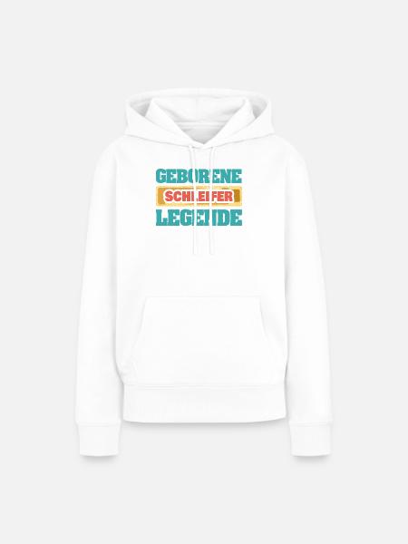 Legende Schleifer - Frauen Premium Bio Hoodie - Weiß