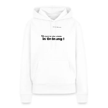Veuillez m’excuser - Sweat à capuche Premium bio Femme - blanc - Devant - Julia (174cm)