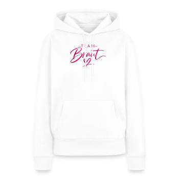 Police de cœur de l’équipe - Sweat à capuche Premium bio Femme - blanc - Devant - Julia (174cm)