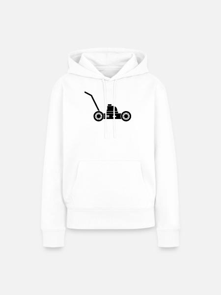 Rasenmäher - Frauen Premium Bio Hoodie - Weiß