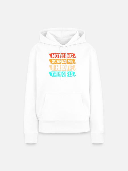 Zwillinge Vater Zwilling Papa - Frauen Premium Bio Hoodie - Weiß