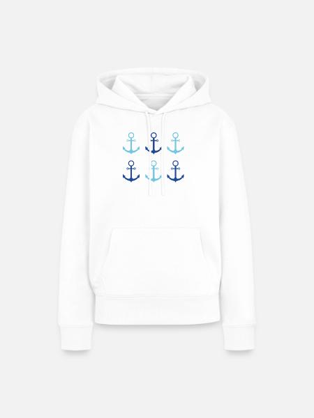 Meer in Sicht - Frauen Premium Bio Hoodie - Weiß