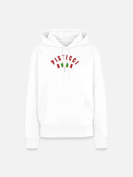 Pisticci Italienische Flaggen - Frauen Premium Bio Hoodie - Weiß