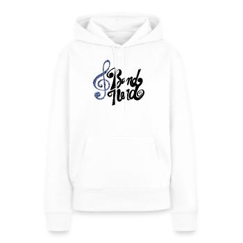 Mosaik-Indigo-Trippel-Clef - Frauen Premium Bio Hoodie - Weiß - Vorne - Julia (174cm)
