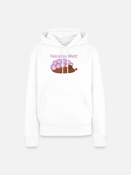 Der Mettigel: Feinstes Mett! (Nr.2) - Frauen Premium Bio Hoodie - Weiß