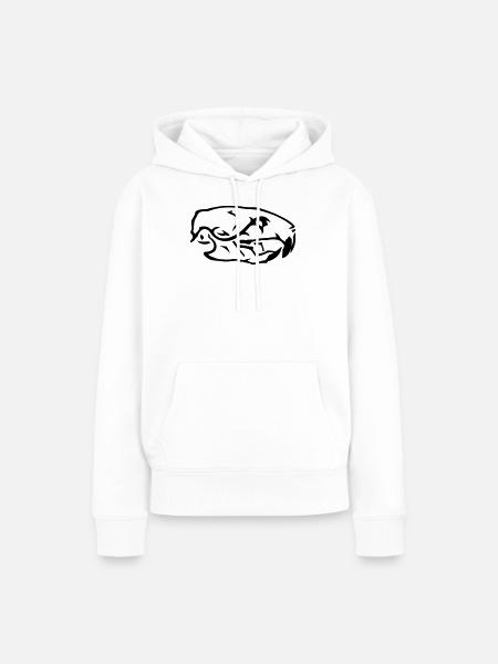 Ratten Skull Schädel - Frauen Premium Bio Hoodie - Weiß
