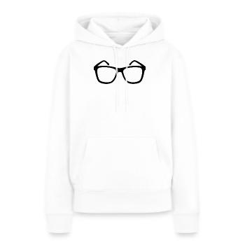 Brille - Frauen Premium Bio Hoodie - Weiß - Vorne - Julia (174cm)