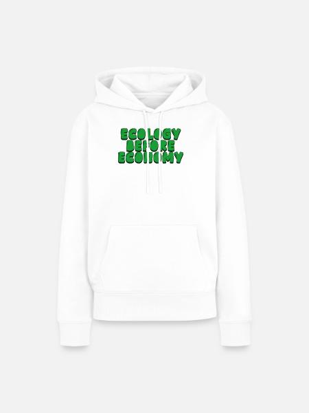 Ökologie vor Wirtschaft - Frauen Premium Bio Hoodie - Weiß