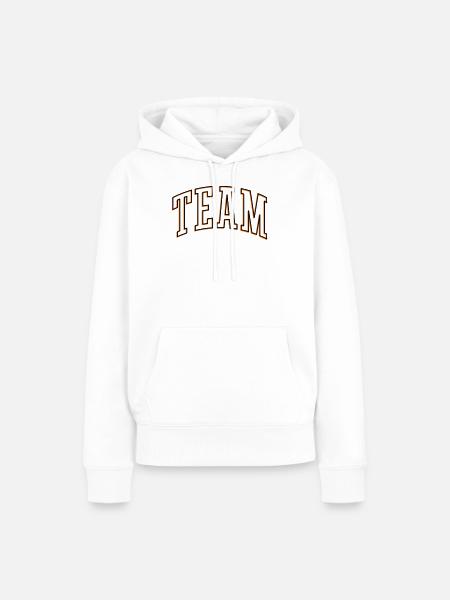 Team Outline - Frauen Premium Bio Hoodie - Weiß