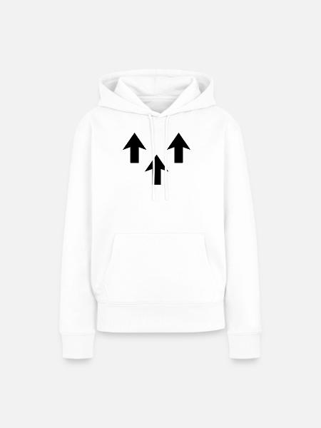 Pfeile - Frauen Premium Bio Hoodie - Weiß