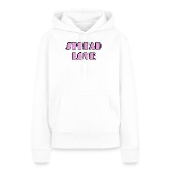 Spread Love Typografie - Frauen Premium Bio Hoodie - Weiß - Vorne - Julia (174cm)