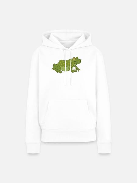 Sternenfrosch - Frauen Premium Bio Hoodie - Weiß