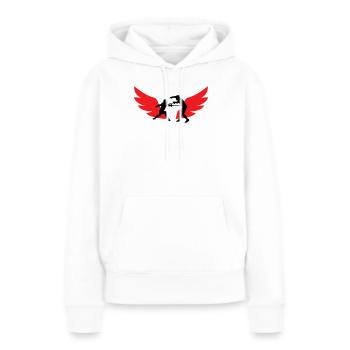Winged Fencer: The Speed of Sword and Iron - Women’s Premium Organic Hoodie - white - Front - Julia (174cm)