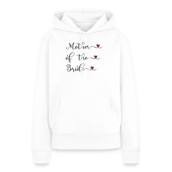 Mère de la mariée - Sweat à capuche Premium bio Femme - blanc - Devant - Julia (174cm)