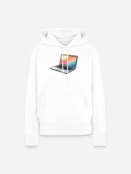 Lumina Laptop Prisma - Frauen Premium Bio Hoodie - Weiß
