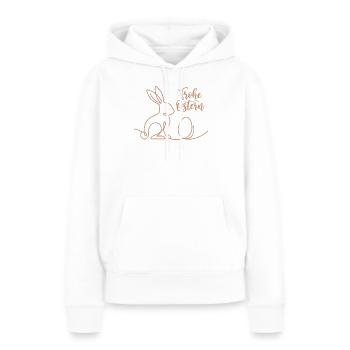 Frohe Ostern, Süßes Häschen Shirt, Hoodie, Schürze - Frauen Premium Bio Hoodie - Weiß - Vorne - Julia (174cm)