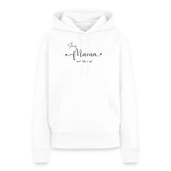 LIEBEVOLL Mamastolz - Frauen Premium Bio Hoodie - Weiß - Vorne - Julia (174cm)