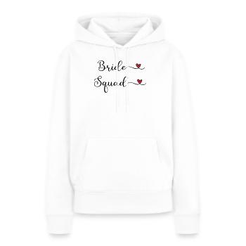 Équipe de la Mariée - Équipe Braut - Sweat à capuche Premium bio Femme - blanc - Devant - Julia (174cm)
